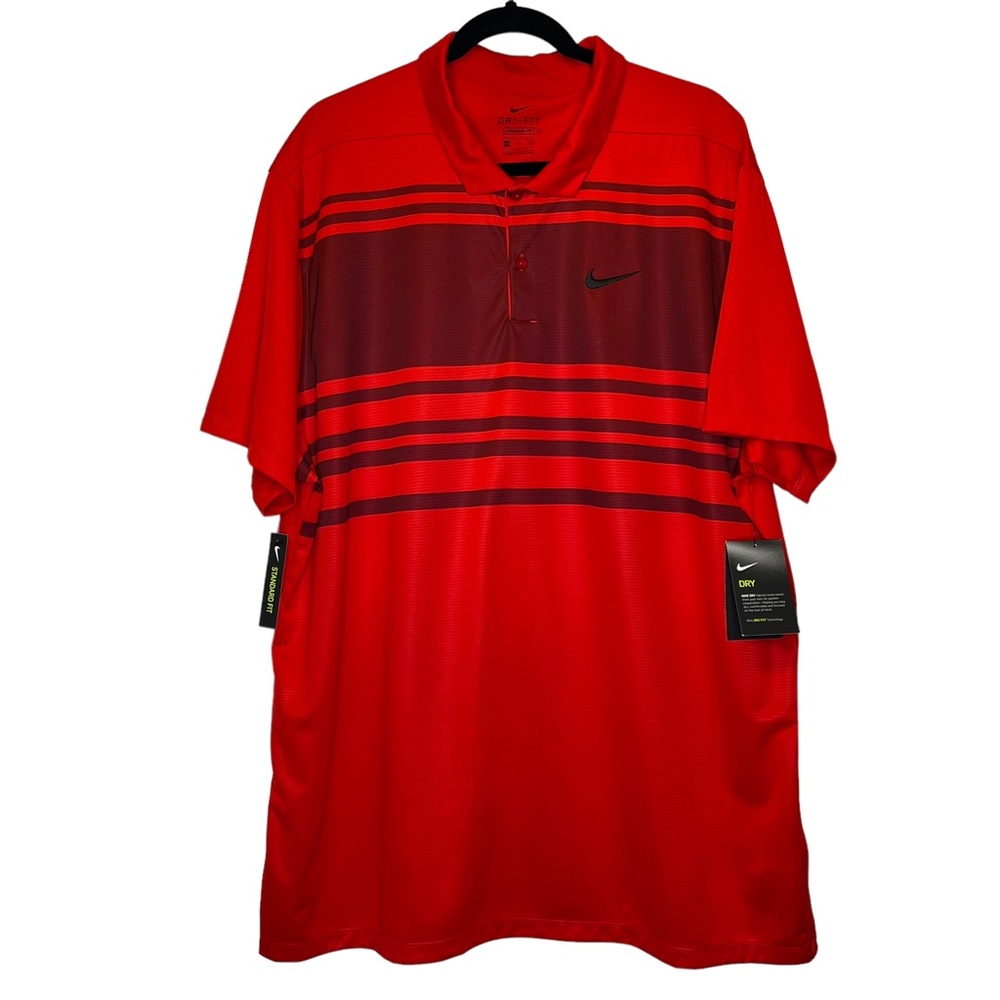 Nike Dri Fit Red Golf Shirt